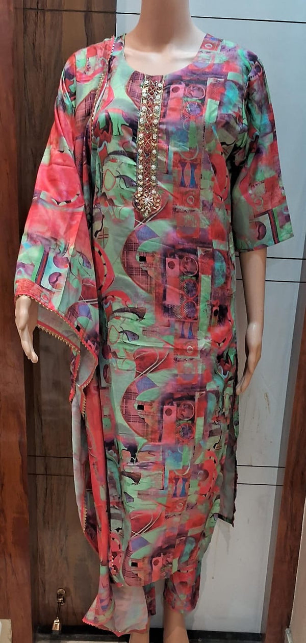 HEAVY SEMI GEORGETTE SUIT