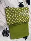 PURE COTTON POLKA DOT TWO PIECE SET(OLIVE GREEN COLOUR)