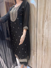 Pure Georgette Stunning Black Suit