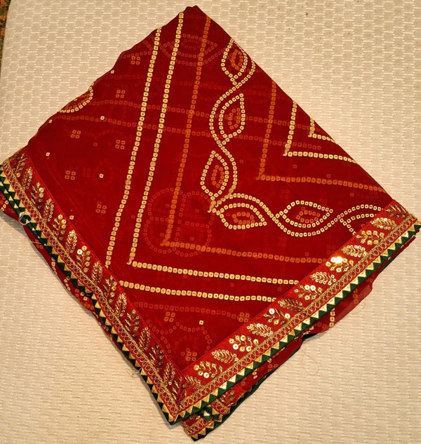 BEAUTIFUL SAREEIN CHUNARI PATTERN