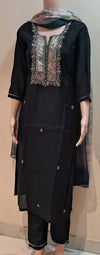 Three piece heavy black colour dress