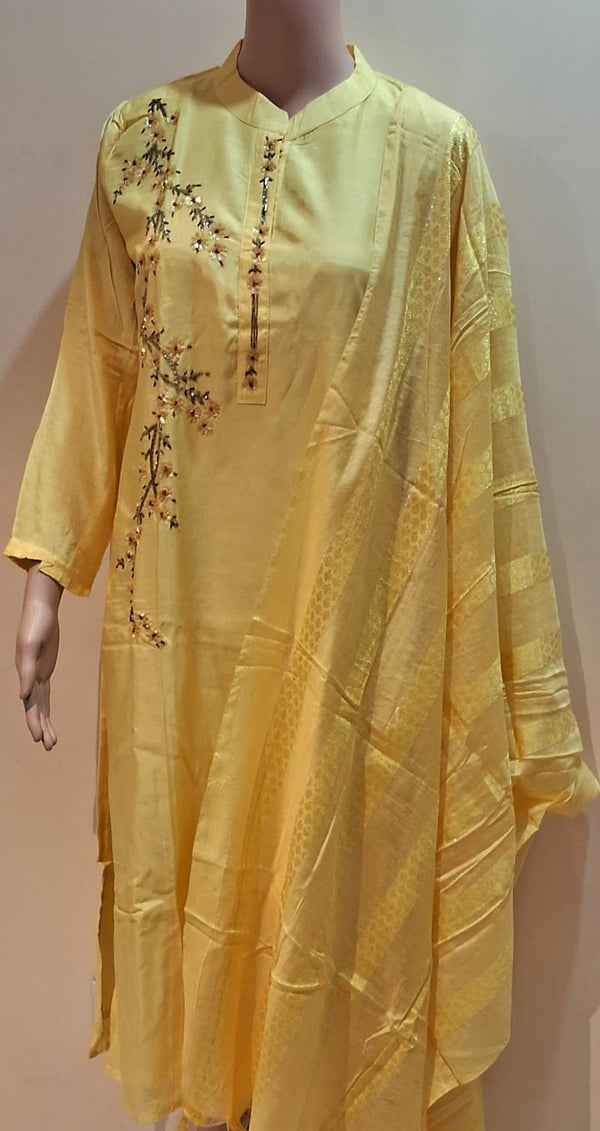 YELLOW COLOUR THREE PIECE SUIT (Copy)