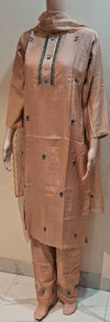 BROWN COLOUR THREE PIECE SUIT