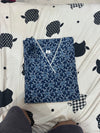 Pure Cotton Kurta with Beautiful V-Shape Neckline with Crochet Lace