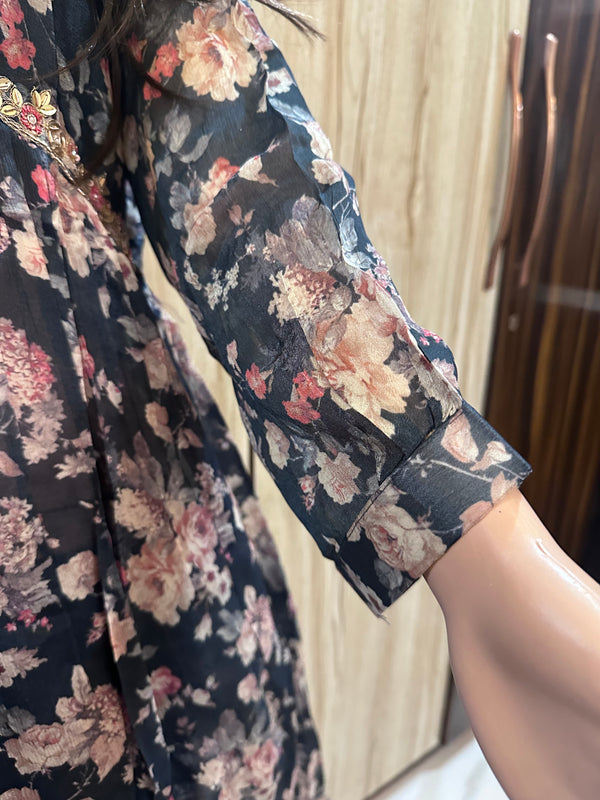 Pure Viscose Chinon Alia Cut Dress