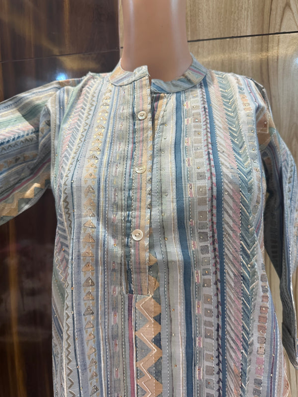 Sky blue kurti