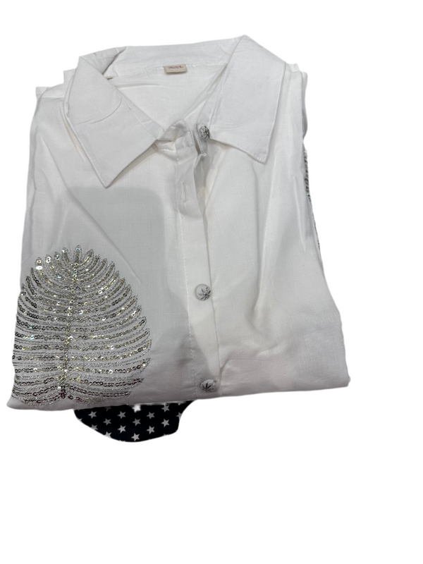 Stunning White Sequin Embroidered Co-Ord Set π