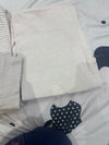 OFF-WHITE Embroidered CO-ORD Set(pink or white embroidered buttons