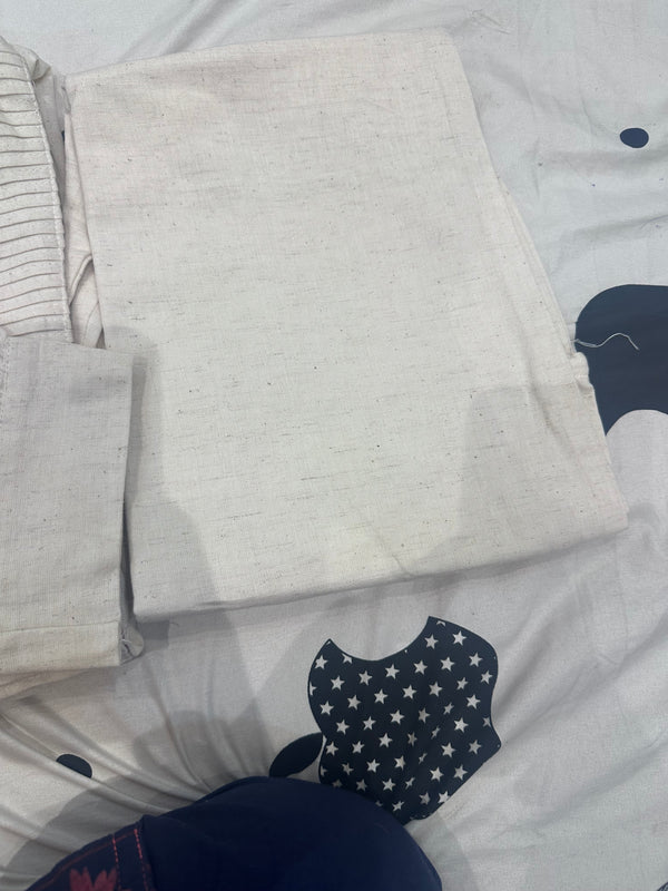 OFF-WHITE Embroidered CO-ORD Set(pink or white embroidered buttons