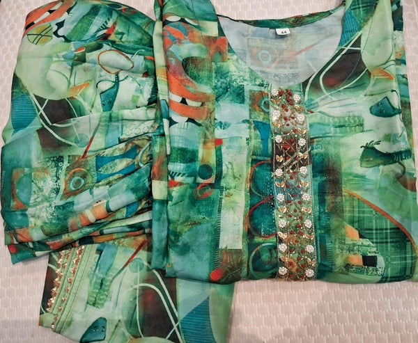 HEAVY SEMI GEORGETTE SUIT