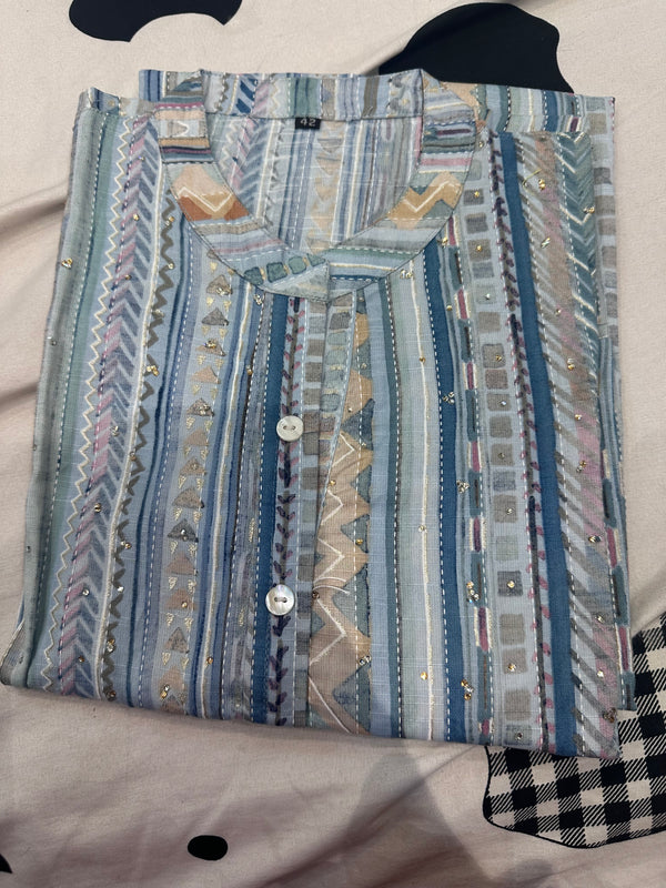 Sky blue kurti