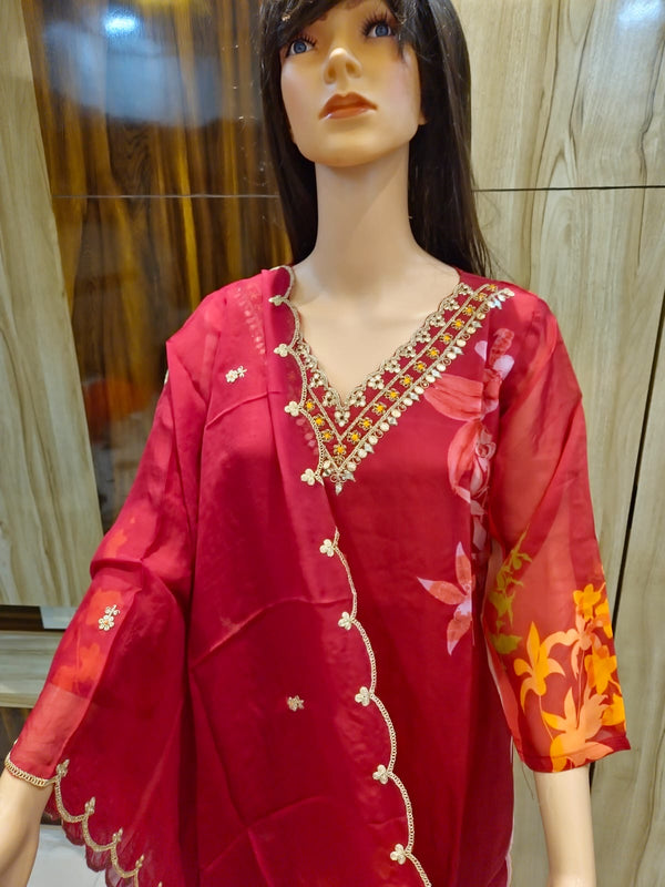 Premium Organza Three Piece Suit