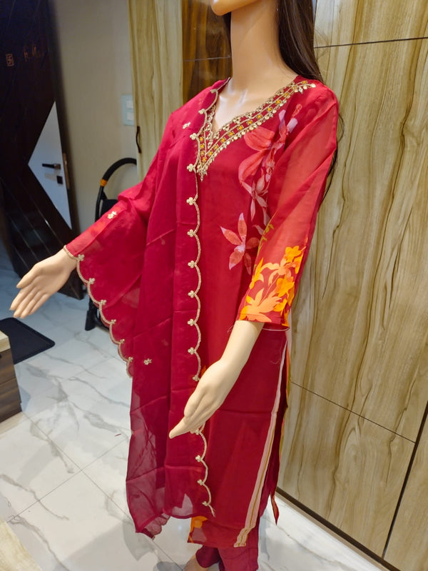 Premium Organza Three Piece Suit