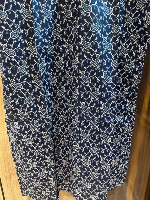 Pure Cotton Kurta with Beautiful V-Shape Neckline with Crochet Lace