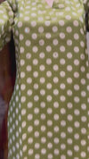 PURE COTTON POLKA DOT TWO PIECE SET(OLIVE GREEN COLOUR)